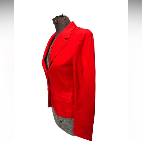 Pendleton Red Virgin Wool Vintage Blazer Jacket Sz S - Picture 2 of 9